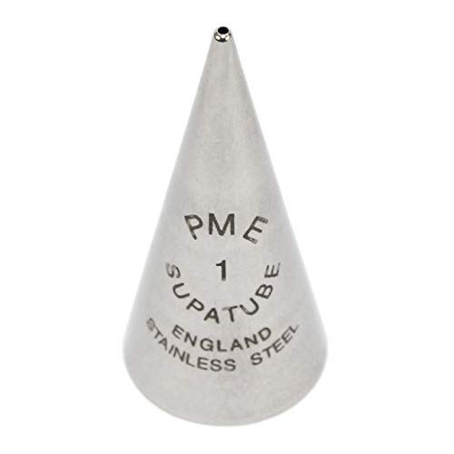 Pme St1 Bocchetta Decorativa Professionale, Acciaio Inossidabile, Argento, 1.72 X 1.72 X 3.5 Cm
