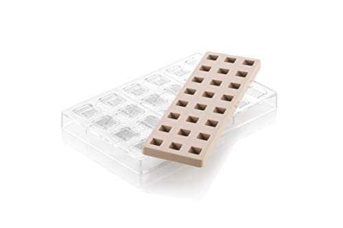 Silikomart - Kit Quadro 01 - Ch015 Tritan Mould 25 X 25 H 15 Mm + Ich015 Silicone Mould N. 24
