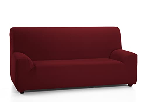 Martina Home Tunez, Copridivano Elastico, Tela (50% Poliestere, 45% Cotone, 5% Elastan), Bordò, 3 Posti (180-240 Cm Lungheza)