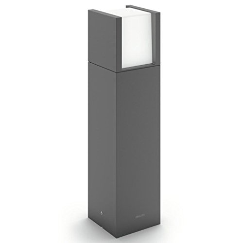 Philips Lighting Lampione Led Arbour, Per Esterni, Basso, 6W, Luce Bianca Calda, Nero