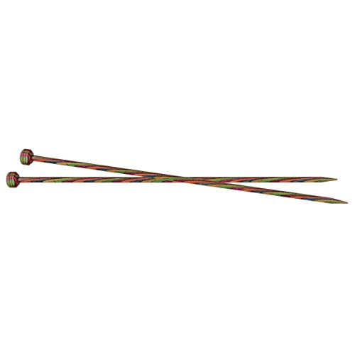 Knitpro Symfonie: Ferri Da Maglia A Punta Singola: 15 Cm X 3,75 Mm, Legno Di Betulla, Multicolore