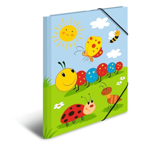 Herma 19784 Cartellina Portadocumenti Formato Din A4, “Frieda And Friends”, In Cartone Resistente, Con Stampa Interna Completa, Elastici, Per Bambini