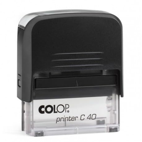 Colop Printer C40 – Timbro Con Testo Desiderato – Timbro Autoinchiostrante Come Timbro Per Nome, Timbro Per Indirizzo, Timbro Aziendale & Co Da Usare,