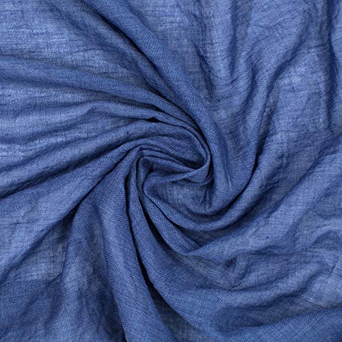 100%Mosel Tessuto In Mussola Per Decorazioni, In Beige Blu Classico (48 Cm X 5 M), 66 G/M², Runner Molto Sottile, Delicata Decorazione Da Tavola Per C