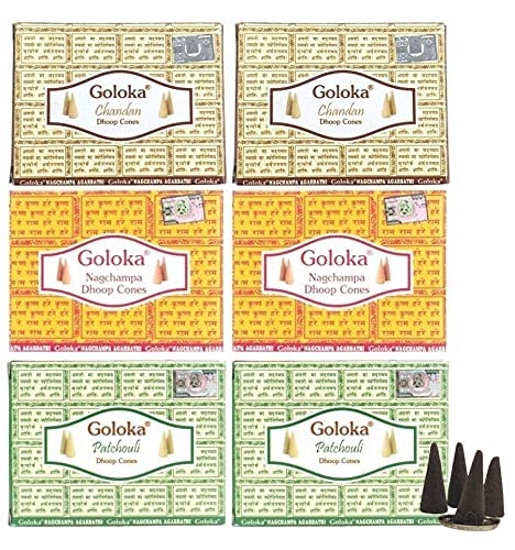 Assortimento D'Incensi "Top 3 Golokaw 60 Coni/3 Profumazioni
