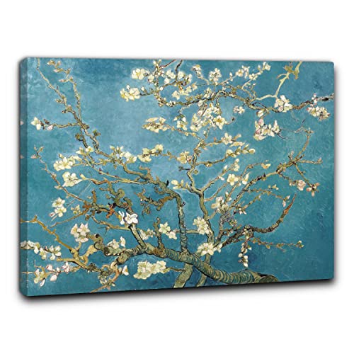 Niik Quadro + Telaio (Bc) Mandorlo In Fiore Di Vincent Van Gogh 60 X 47,5 X 1,7 Cm Falso D'Autore Stampa Su Tela