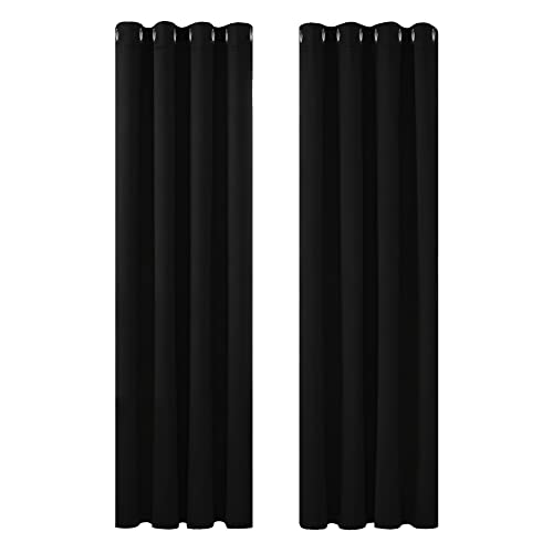 Deconovo Tende Oscuranti Per Interni 2 Pezzi 214 Cm Altezza, Tende Soggiorno Moderne Termiche Per Casa, Con Occhielli, 132X214 Cm (Larghezza X Altezza