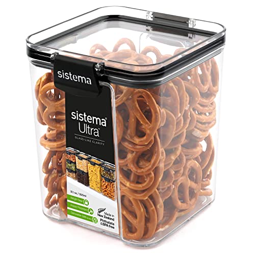 Sistema Ultra Tritan Contenitori Ermetici Per Dispensa E Cucina | 920 Ml | Impilabili | Con Clip | Privi Di Bpa