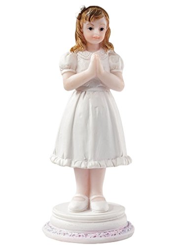 Konfirmation / Kommunion Statuetta Con Bambina Ragazza Che Prega Per Comunione Cresima 9 Cm Bomboniere