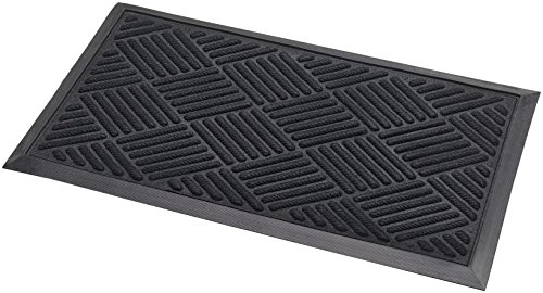Addis Thirsk Zerbino Con Altamente Assorbente 100% Polipropilene Parquet In Pile, Nero, 70 X 40 Cm