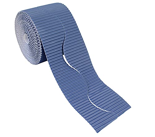 Bright Ideas Rotolo Di Bordo Ondulato Per Esposizioni Scolastiche, Blu Intenso, 10Cm X 7.5M