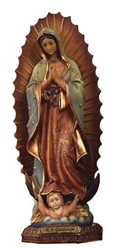 Statua Madonna N.S. Guadalupe In Resina Cm. 23