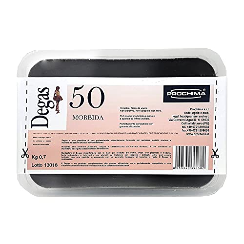 Prochima, Degas 50 (Media Durezza), Plastilina Di Uso Professionale A Base Di Cere, Ideale Per Realizzare Modelli E Sculture, Non Deforma, Non Screpol