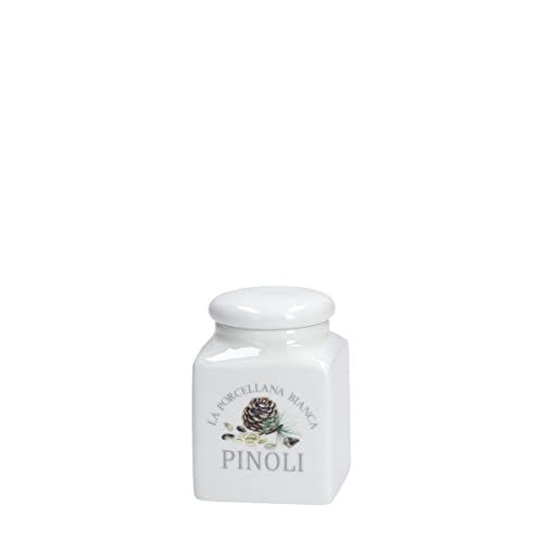 La Porcellana Bianca - Contenitore Per Dadi Di Pino Ricoperto, Nylon/A - Conserva, Barattoli E Contenitori - Barattoli Cucina - Porcellana - 175 Cc; 6