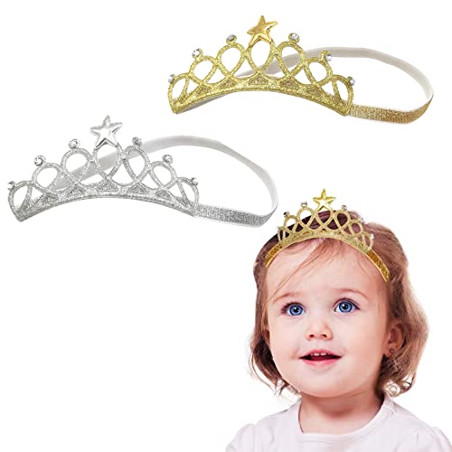 Swirlcolor 2X Bambini Ragazze Principessa Corone Fasce Hairband Accessori Per Capelli