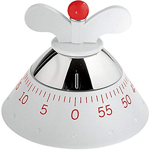 Alessi A09 W Kitchen Timer Contaminuti, Resina Termoplastica, Bianco, Unica
