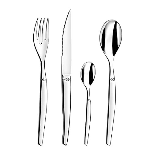 Amefa Jet Lag Set Posate, Acciaio Inossidabile, Argento, Ménagère 16 Pièces, Unità