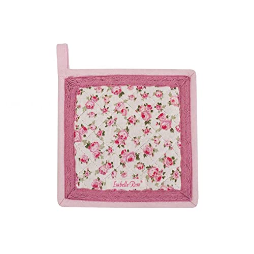 Isabelle Rose Presina Da Cucina Tiny Bianca Con Fiori Rosa 20X20 Cm