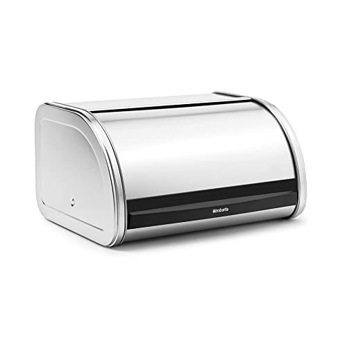 Brabantia Portapane In Acciaio, Apertura A Scomparsa, Medium, Inox Satinato