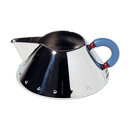 Alessi 9096 Cremiera In Acciaio Inossidabile 18/10 Lucido Con Manico In Pa, Azzurro