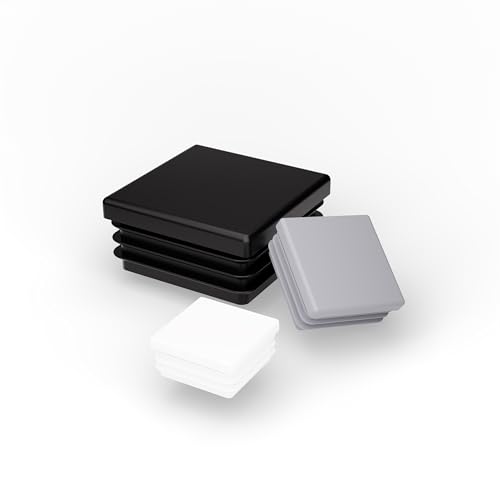 Fux 10 Pezzi Tappi Per Tubi Quadrati, Piedini Per Sedie, 10X10Mm-120X120Mm, Tappo Copriforo, Gommini Per Sedie Quadrati Plastica (16X16Mm, Spessore De