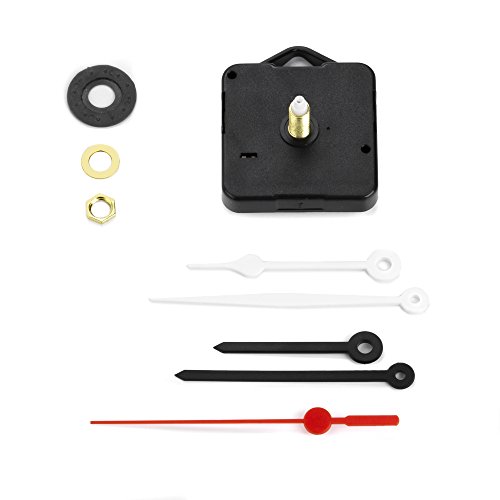 Clock-It Movimento Di Meccanismo Dell'Orologio Silenzioso Con Gancio, Altezza Canotto 22Mm,Filettatura 16Mm 2 Set Lancette. Kit Meccanismo Fai Da Te.