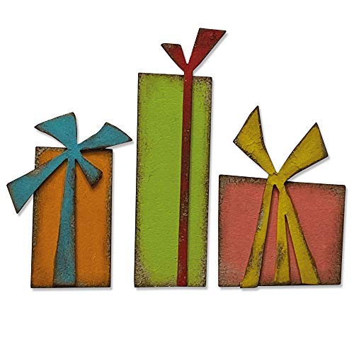 Sizzix 664973-Fustella Bigz, Confezione Regalo Di Tim Holtz Fustelle Per Scrapbooking, Multicolor, Taglia Unica