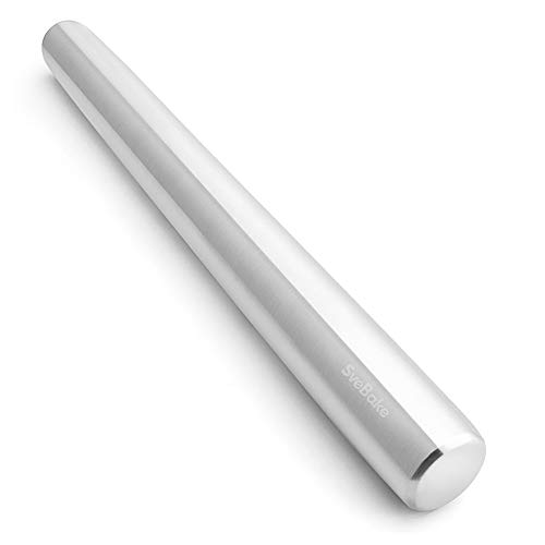Svebake Matterello In Acciaio Inox - 40 Cm Matterello In Metallo - Ideale Per Pasta Di Zucchero, Ravioli, Biscotti, Tortellini, Dolci E Pizza