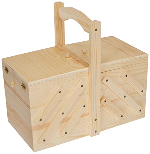 Artemio – Scatola Da Cucito A Decorare, Legno, Beige, 32 X 16 X 29 Cm
