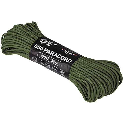 Atwood Rope 100Ft 550 Paracord Olive Drab