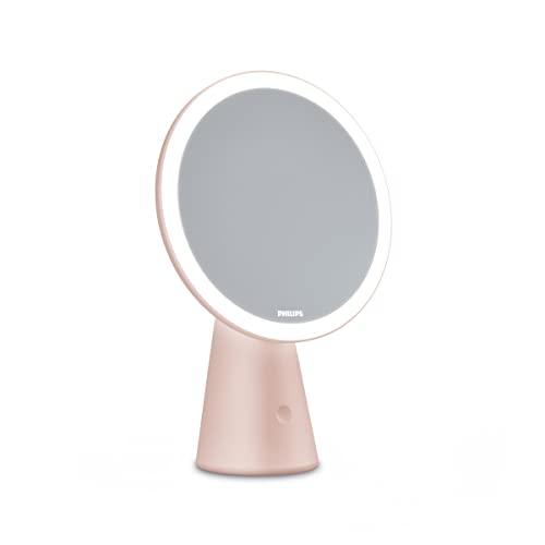 Philips Led Lampada Da Tavolo Mirror, Batteria Da 3000 Mah, 3000-5000K, 4.5W, Rosa