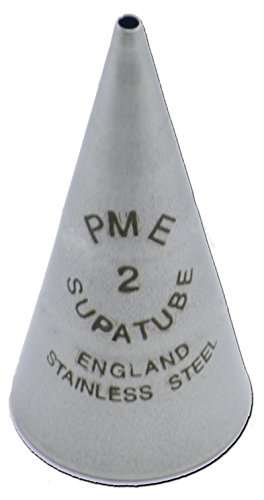 Pme St2 Bocchetta Decorativa Professionale, Acciaio Inossidabile, Argento, 1.72 X 1.72 X 3.5 Cm