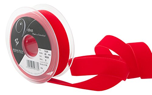 Berisfords Nastro Di Velluto, Rosso, 10,2 X 3 X 10,2 Cm
