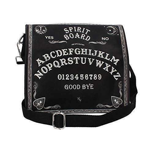 Nemesis Now B4369M8 Spirit Board Borsa A Tracolla, Motivo Con Tavola Ouija, 27 Cm, Colore Nero, In Poliuretano E Tela
