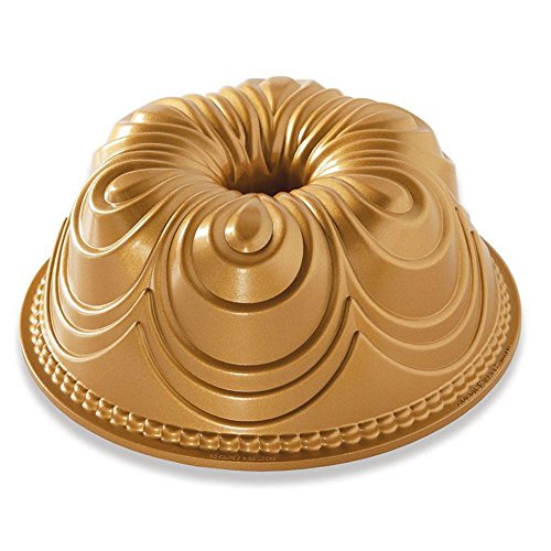 Nordicware - Stampo Chiffon Per Ciambella In Alluminio Dorato, 24,9 X 24,9 X 9,7 Cm