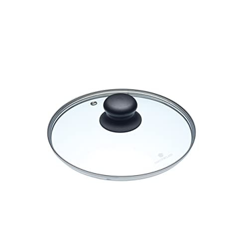 Masterclass Coperchio In Vetro, 20 Cm, Acciaio Inossidabile, Argento/Nero, 20 Cm