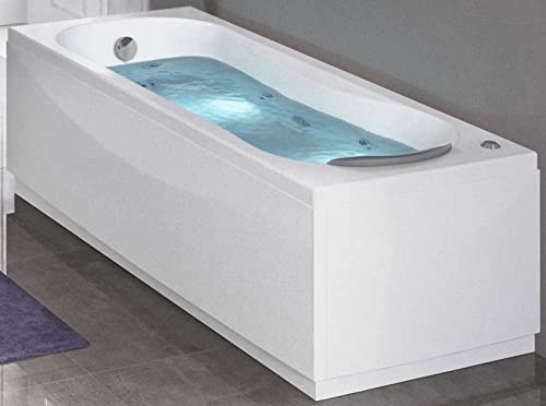 Novellini Calypso Eco Vasca Da Bagno 160X70 H55Cm Idro Whirlpool 6 Getti Reversibile Accensione Pneumatica Forma Esterna Rettangolare Interna Ad Otto