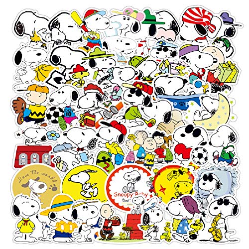 Snoopy - Adesivo Impermeabile Per Laptop, Skateboard, Snowboard, Auto, Bicicletta, Bagagli
