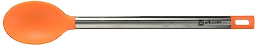 Bra Efficient Cucchiaio In Acciaio Inox, Nylon/Silicone, Colore Arancione, Cucchiaio Da Cucina 35 Cm