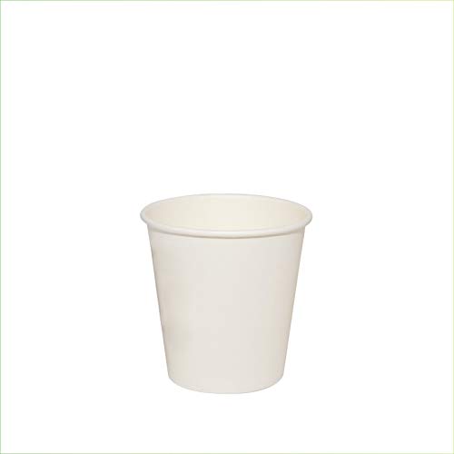 Palucart 500 Bicchieri In Carta Per Caffe 90Ml Colore Bianco (3 Oz) Biodegradabili Cartoncino