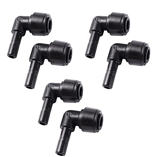 Cenpek 6 Pz Tubo Acqua Stelo Gomito Connettore Per 6,5 Mm Tubing 90 Gradi Gomito Push Per Collegare Plastica Raccordi Rapidi Per Sistema Di Osmosi Inv