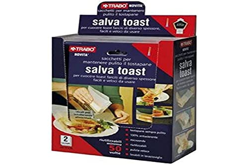 Trabo Ecm54 Salva Toast, Icflon, Bianco, 2 Unità