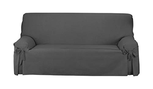 Martina Home - Copridivano Con Fiocchi 2 Posti Grigio