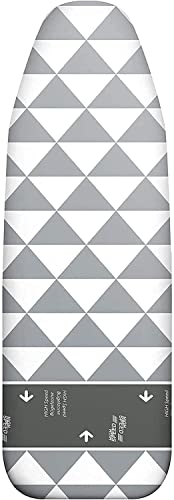 Copriasse Da Stiro 110X30 Cm Per Ferro Da Stiro A Vapore Made In Germany - Telo Asse Da Stiro Grigio Con Elastico, Scorrevole, In Alluminio Thermo Ref