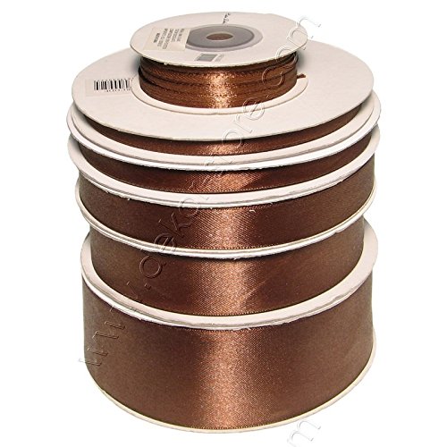 Doppio Raso 10 Mm Marrone Scuro X 50 Mt - Satinato