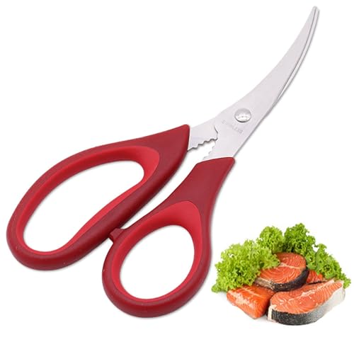 Mingze Presto Seafood Forbici Per Gamberi, Acciaio Inossidabile, Forbici Da Cucina – Best Multiuso Da Cucina Forbici Per Pollame, Frutti Di Mare, Conc