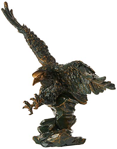 Design Toscano Ql134312 Scultura Aquila Della Vittoria Di Samuel Lightfoot, Verde, 20.5X39.5X32 Cm