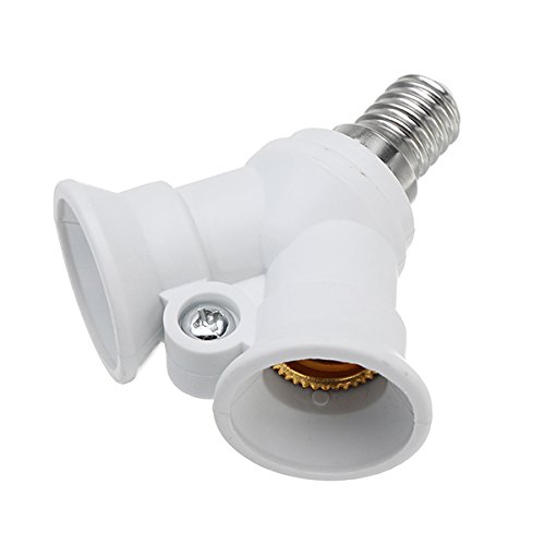 Masunn Ac100-230V 1 E14 A Due E14 Lampadina Adattatore Portalampada Splitter Socket Converter Per Luce Halgon