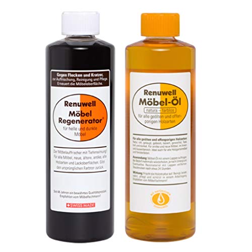 Renuwell Spar Set Di Mobili Olio 500 Ml + Regenerator 500 Ml Set By Avaro Haus24