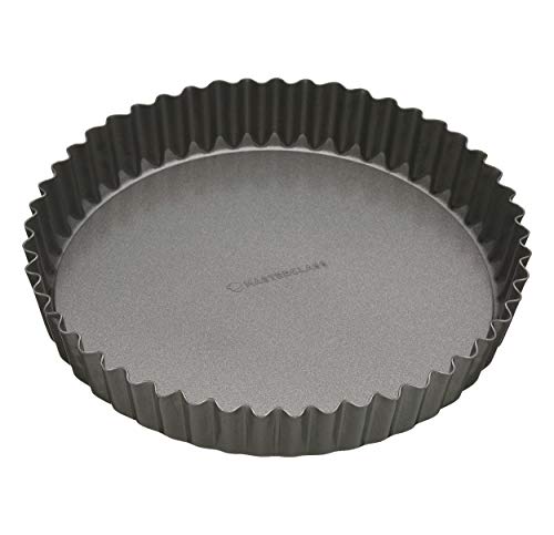 Masterclass Tortiera / Teglia Per Quiche Scanalata Antiaderente Con Base Removibile Rotonda, 30 Cm (12")